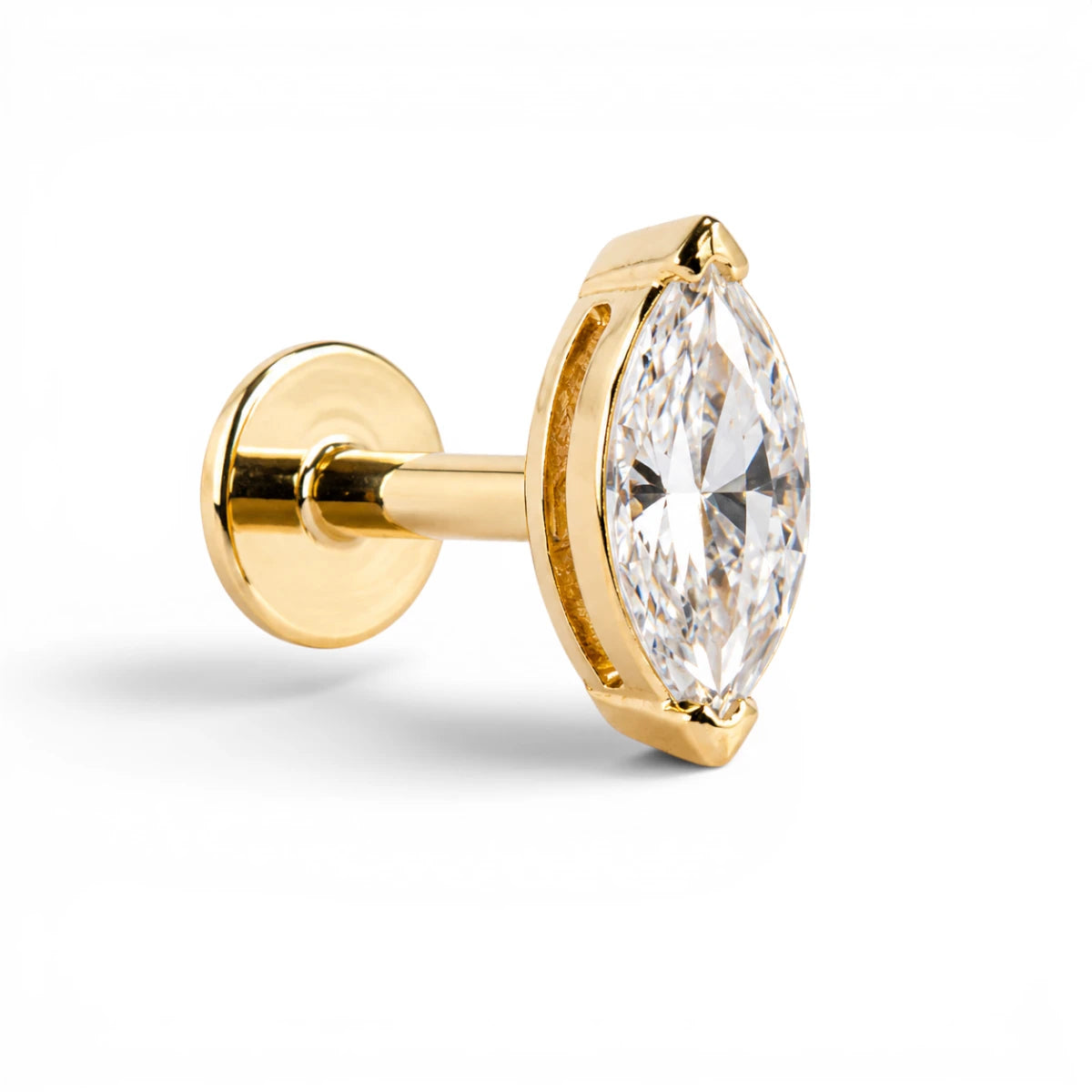 Marquise Stud - 6x3mm