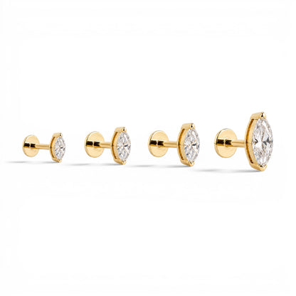 Marquise Stud - 4x2mm