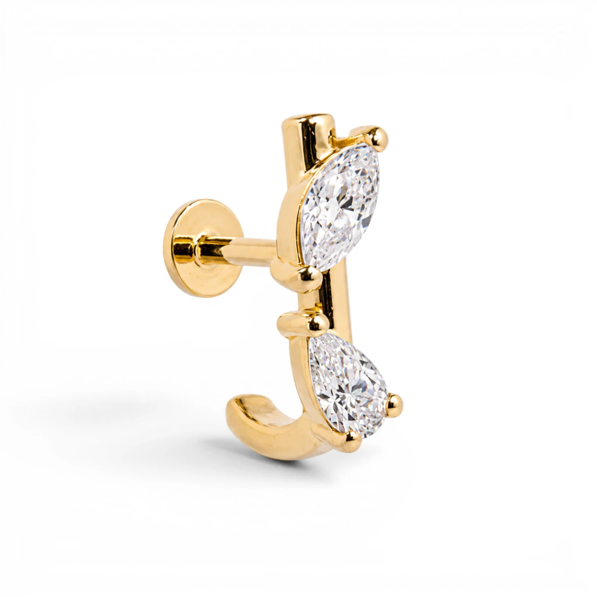 Marquise and Pear Stud