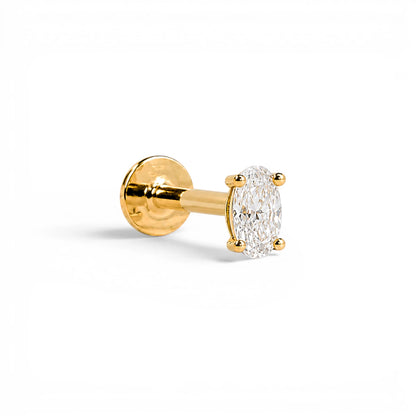 Oval Cut Stud - 4x2mm