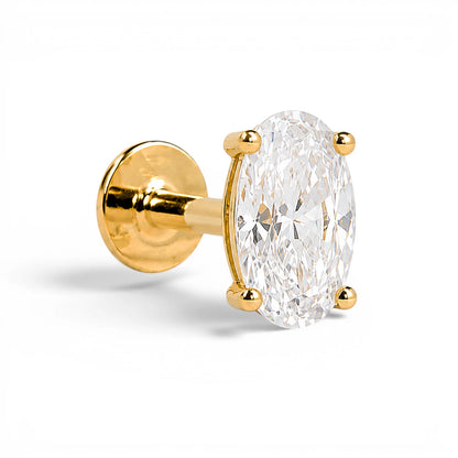 Oval Cut Stud - 6x4mm