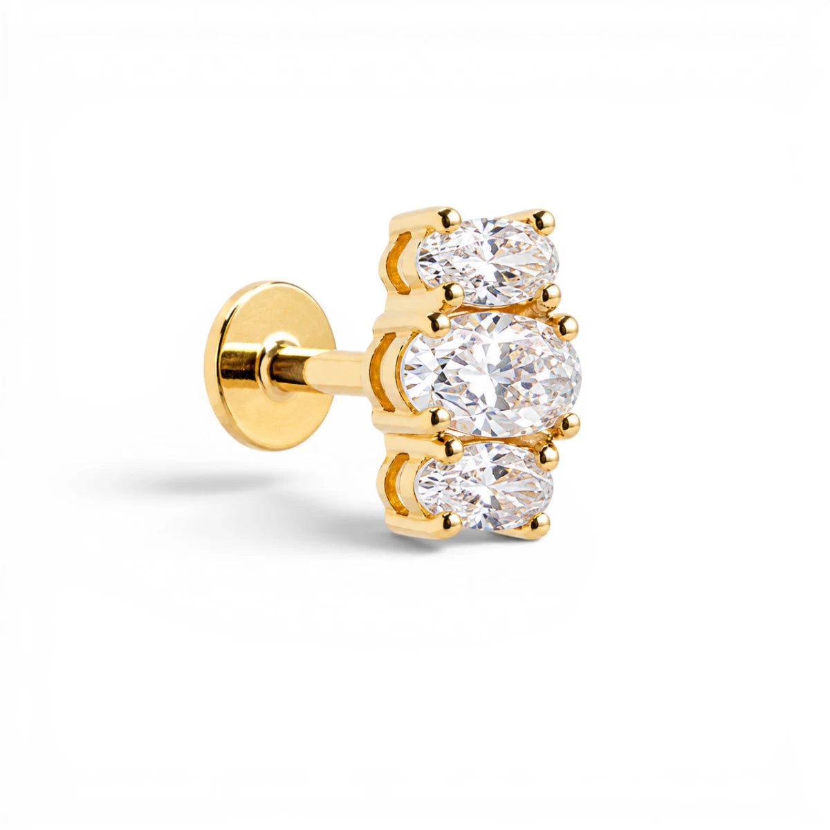Oval Trilogy Stud