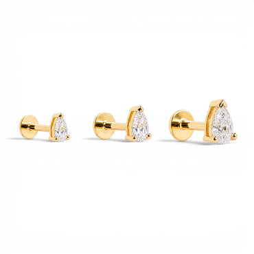 Pear Cut Stud - 4x2mm
