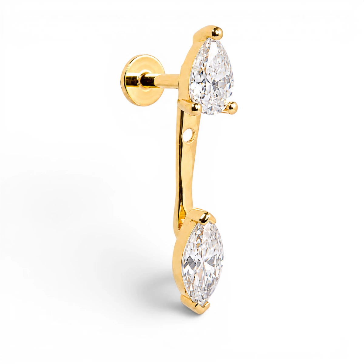 Pear & Marquise Jacket Stud - 5x3mm Pear | 6x3mm Marquise